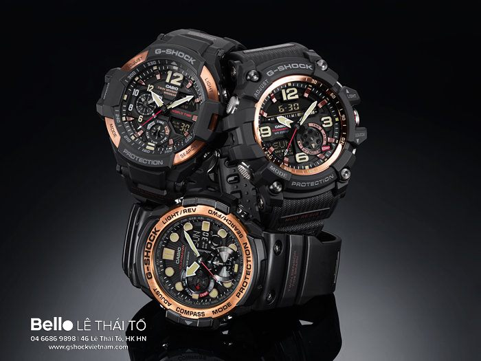 GA-1100RG-1A - Đồng hồ Casio G-Shock chính hãng - Màu vàng hồng mới
