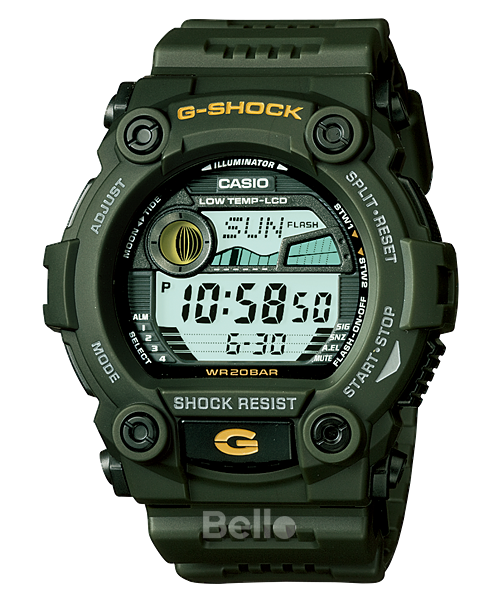  [Pin Miễn Phí Trọn Đời] G-7900-3 - Đồng hồ G-Shock Nam - Tem Vàng Chống Giả 