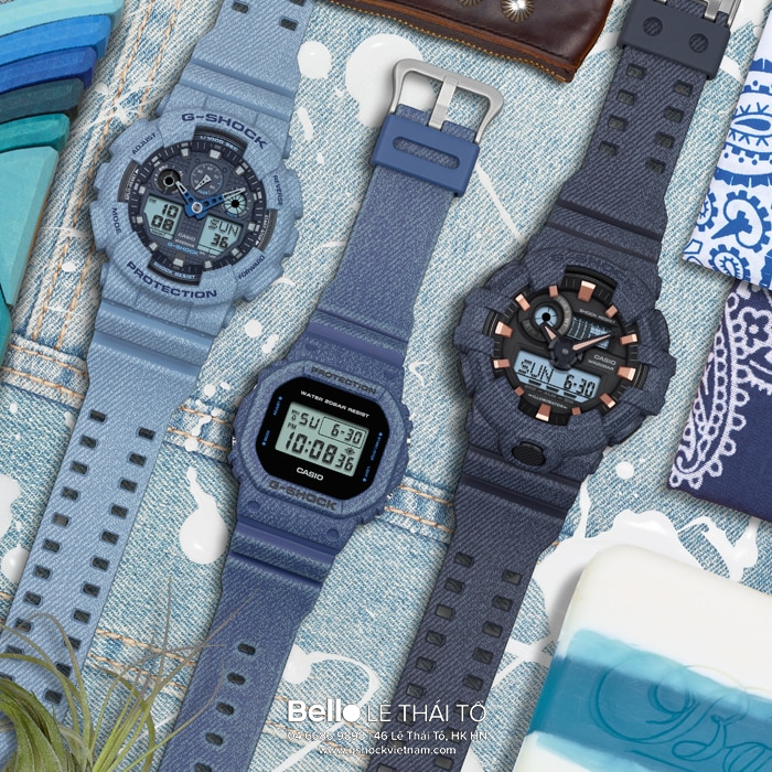 DW-5600DE-2 - Đồng hồ Casio G-Shock chính hãng - Jean màu Denim cực chất