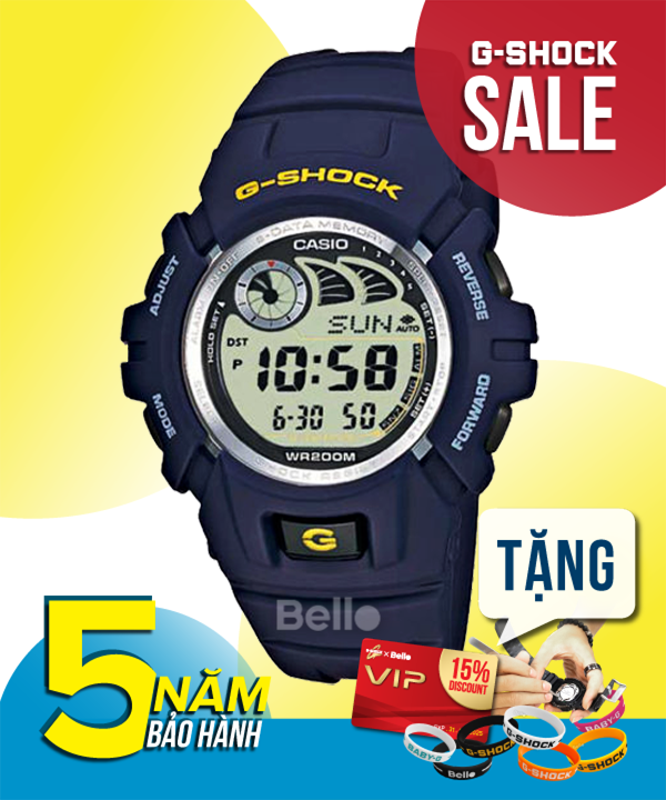 G-2900F-2V- Đồng hồ Casio G-Shock chính hãng - Bộ lưu dữ liệu, tuổi thọ pin 10 năm.