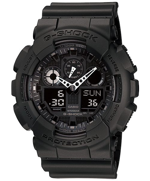  Dây G-Shock GA-100-1A1 Đen Nhám Khóa Nhám, Hàng Chính Hãng 