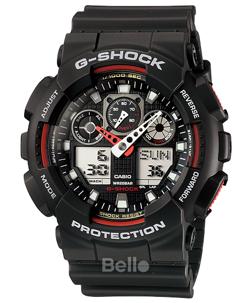 GA-100-1A4 Đồng hồ Casio G-Shock Nam chính hãng BẢO HÀNH 5 NĂM – Bello