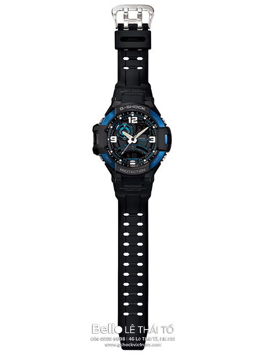 GA-1000-2B - Đồng hồ Casio G-Shock chính hãng - La bàn điện tử, nhiệt kế, bộ nhớ phương vị.