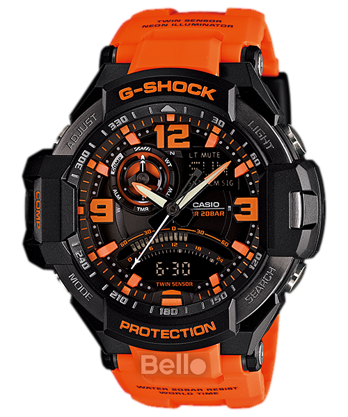 GA-1000-4A - Đồng hồ Casio G-Shock chính hãng - La bàn điện tử, nhiệt kế, bộ nhớ phương vị.