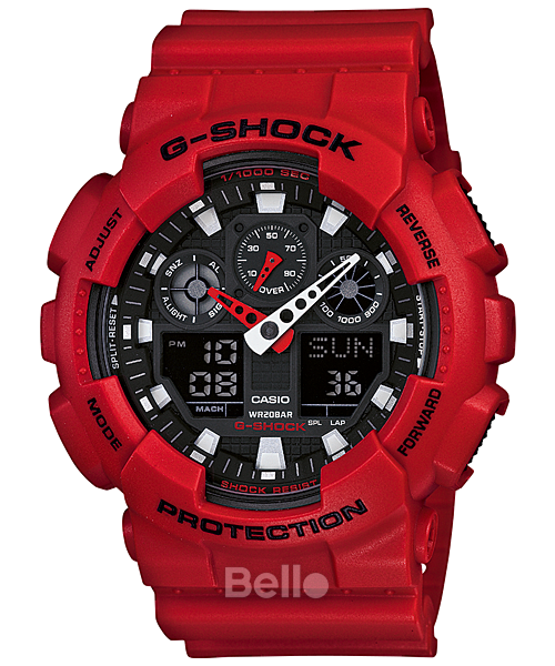  [Pin Miễn Phí Trọn Đời] GA-100B-4A - Đồng hồ G-Shock Nam - Tem Vàng Chống Giả 