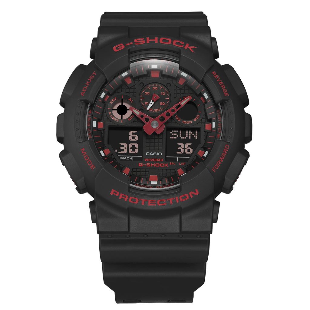  [Pin Miễn Phí Trọn Đời] GA-100BNR-1ADR - Đồng hồ G-Shock Nam - Tem Vàng Chống Giả 