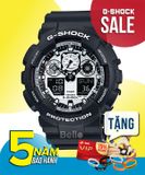  [Pin Miễn Phí Trọn Đời] GA-100BW-1A - Đồng hồ G-Shock Nam - Tem Vàng Chống Giả 