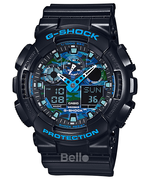  [Pin Miễn Phí Trọn Đời] GA-100CB-1A - Đồng hồ G-Shock Nam - Tem Vàng Chống Giả 