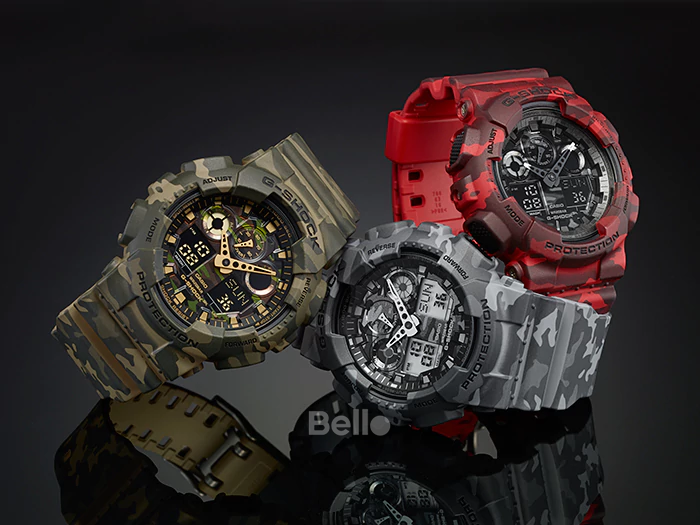  [Pin Miễn Phí Trọn Đời] GA-100CM-5A - Đồng hồ G-Shock Nam - Tem Vàng Chống Giả 