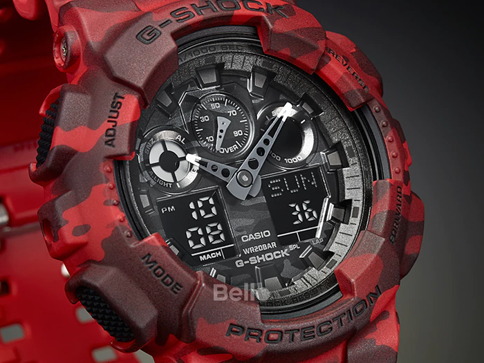  [Pin Miễn Phí Trọn Đời] GA-100CM-4A - Đồng hồ G-Shock Nam - Tem Vàng Chống Giả 