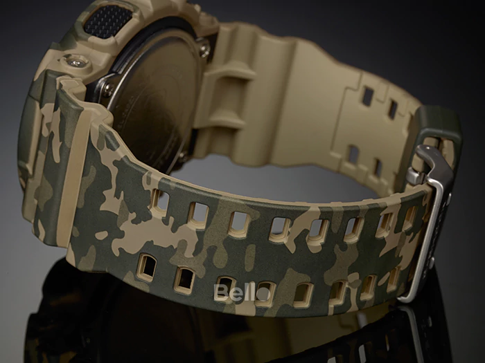 GA-100CM-5A - Đồng hồ Casio G-Shock chính hãng - Dây, vỏ và mặt bao phủ họa tiết camouflage