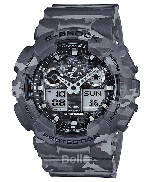  [Pin Miễn Phí Trọn Đời] GA-100CM-8A - Đồng hồ G-Shock Nam - Tem Vàng Chống Giả 