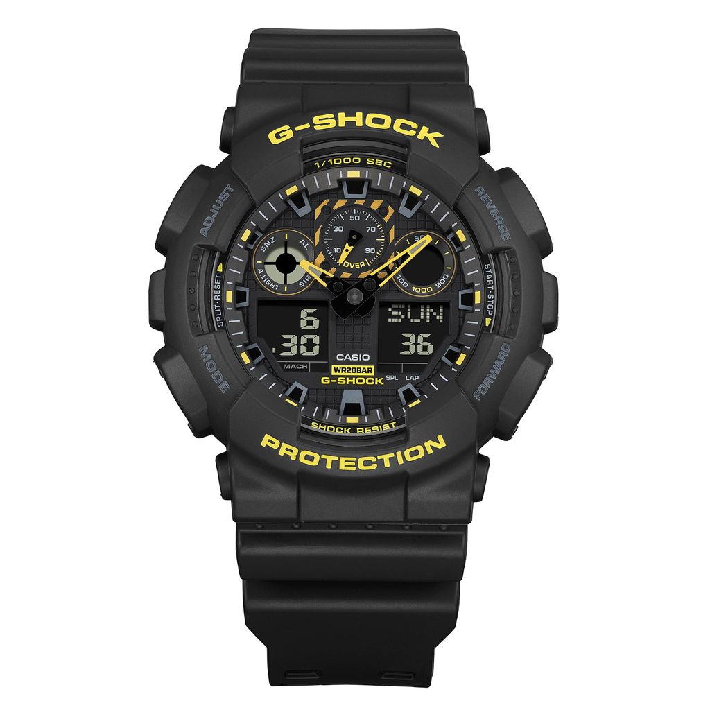  [Pin Miễn Phí Trọn Đời] GA-100CY-1ADR - Đồng hồ G-Shock Nam - Tem Vàng Chống Giả 