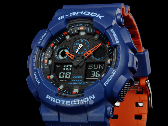 GA-100L-2A - Đồng hồ Casio G-Shock chính hãng - Dây 2 lớp