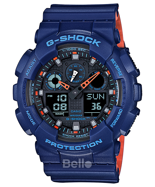 GA-100L-2A - Đồng hồ Casio G-Shock chính hãng - Dây 2 lớp