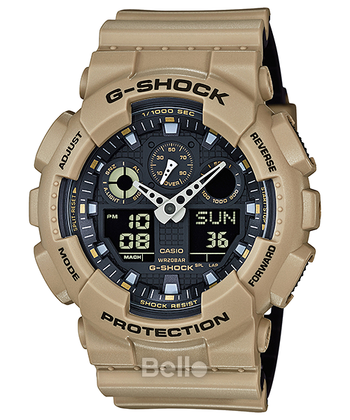 GA-100L-8A - Đồng hồ Casio G-Shock chính hãng - Dây 2 lớp