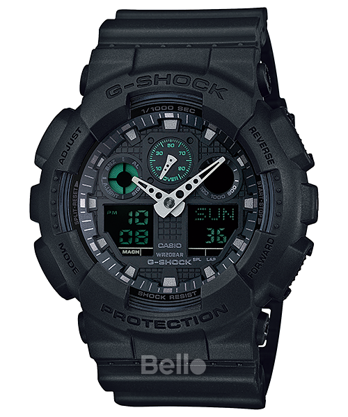  [Pin Miễn Phí Trọn Đời] GA-100MB-1A - Đồng hồ G-Shock Nam - Tem Vàng Chống Giả 