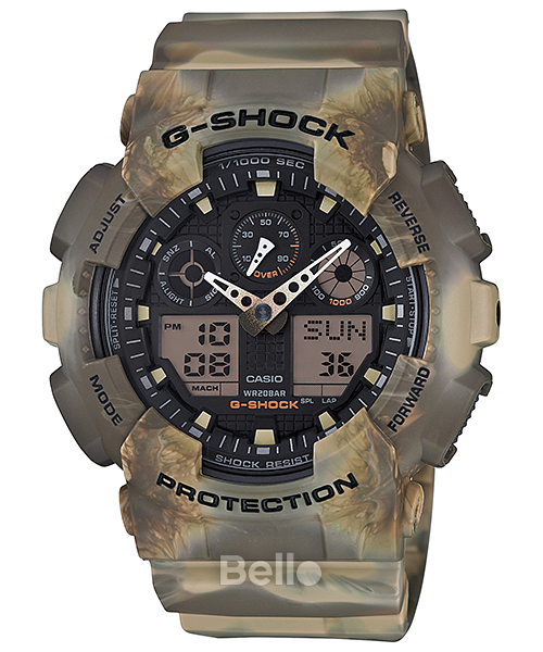GA-100MM-5A - Đồng hồ Casio G-Shock chính hãng - Họa tiết cẩm thạch
