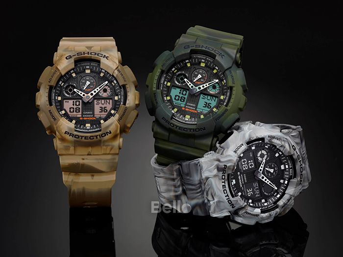 GA-100MM-5A - Đồng hồ Casio G-Shock chính hãng - Họa tiết cẩm thạch