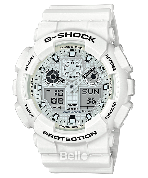 GA-100MW-7A - Đồng hồ Casio G-Shock chính hãng - ALL WHITE