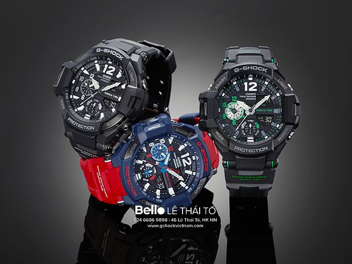  [Pin Miễn Phí Trọn Đời] GA-1100-1A3 - Đồng hồ G-Shock Nam - Tem Vàng Chống Giả 