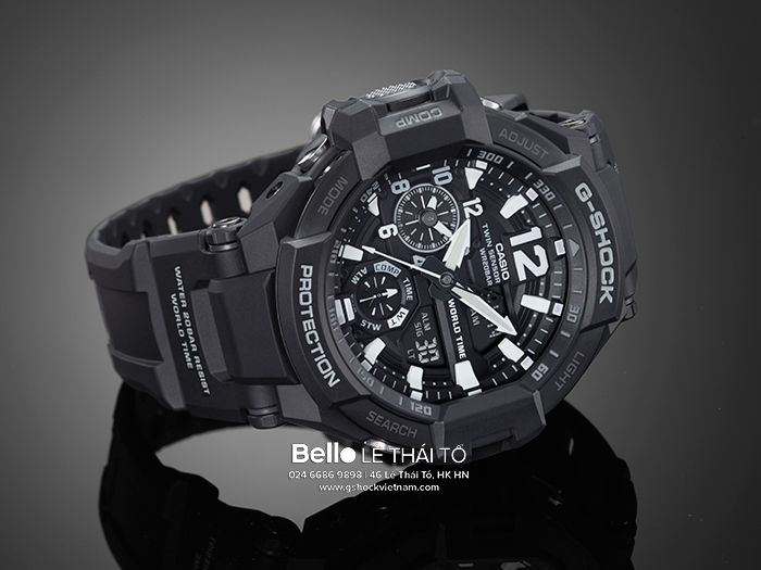 GA-1100-1A - Đồng hồ Casio G-Shock chính hãng - Cảm biến đôi, hiển thị giờ kép, đèn led cực tím siêu sáng.