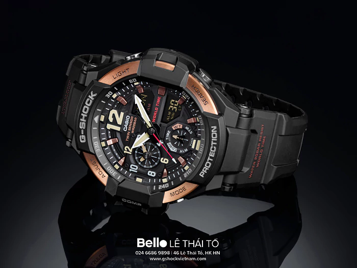 GA-1100RG-1A - Đồng hồ Casio G-Shock chính hãng - Màu vàng hồng mới