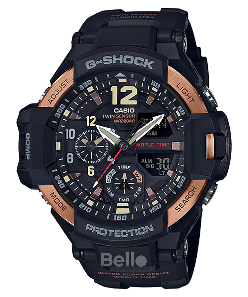 GA-1100RG-1A - Đồng hồ Casio G-Shock chính hãng - Màu vàng hồng mới