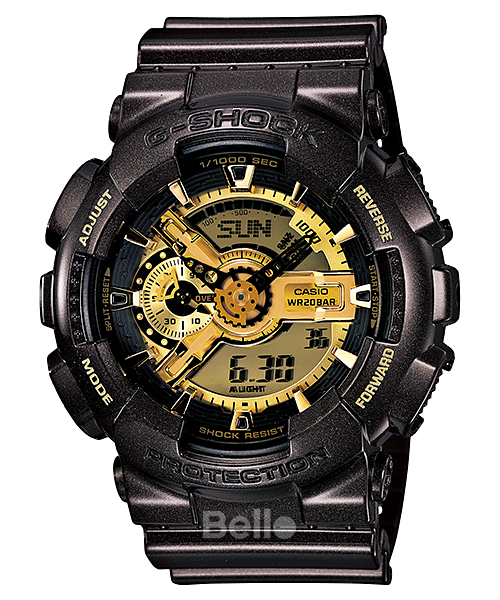 GA-110BR-5A - Đồng hồ Casio G-Shock chính hãng-Dây phủ vàng sáng bóng thực sự tỏa sáng khi đeo