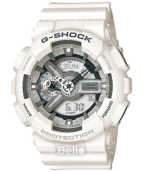 GA-110C-7A Baby-G BA-110-7A3 - Đồng hồ Casio G-Shock chính hãng - Dây trắng, mặt đồng hồ trắng