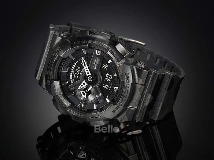 GA-110CM-1A - Đồng hồ Casio G-Shock chính hãng - Họa tiết ngụy trang phổ biến nhiều màu sắc đa dạng.