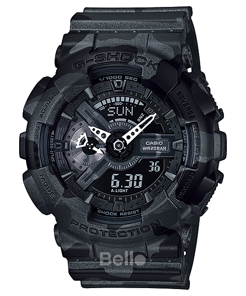 GA-110CM-1A - Đồng hồ Casio G-Shock chính hãng - Họa tiết ngụy trang phổ biến nhiều màu sắc đa dạng.