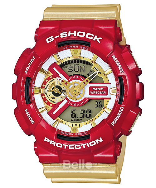 GA-110CS-4A - Đồng hồ Casio G-Shock chính hãng - Thiết kế màu sắc giống các anh hùng truyện tranh.