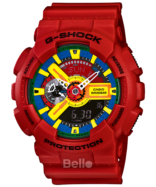 GA-110FC-1A - Đồng hồ Casio G-Shock chính hãng - Thiết kế màu sắc độc đáo và thời trang.