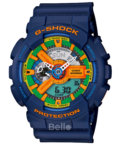 GA-110FC-2A - Đồng hồ Casio G-Shock chính hãng - Thiết kế màu sắc độc đáo và thời trang.