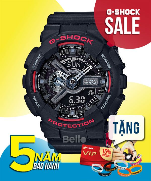  [Pin Miễn Phí Trọn Đời] GA-110HR-1A - Đồng hồ G-Shock Nam - Tem Vàng Chống Giả 