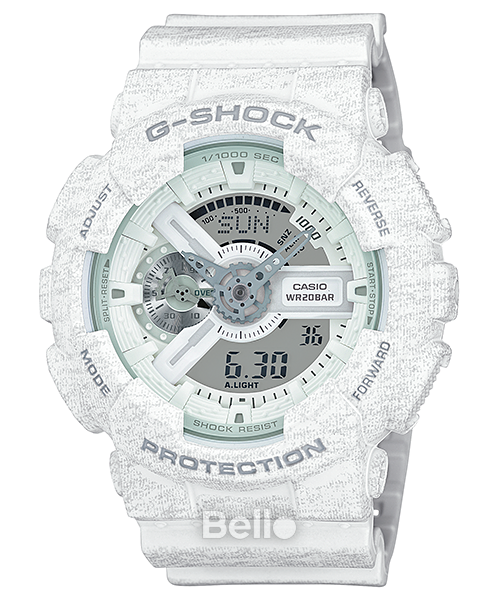 GA-110HT-7A - Đồng hồ Casio G-Shock chính hãng - Dây mờ, họa tiết sợi vải, năng động cá tính.