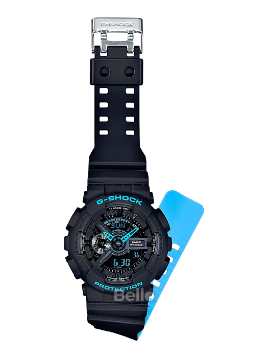 GA-110LN-1A - Đồng hồ Casio G-Shock chính hãng - Dây kép 2 màu đen xanh dương