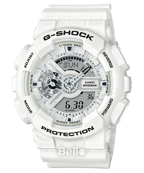 GA-110MW-7A - Đồng hồ Casio G-Shock chính hãng - Màu trắng