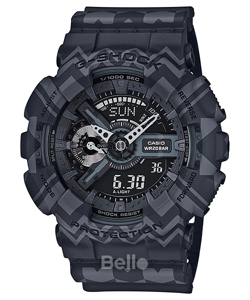 GA-110TP-1A - Đồng hồ Casio G-Shock chính hãng - Phiên bản giới hạn với dây nhám và nền hoa văn bộ lạc cổ xưa.