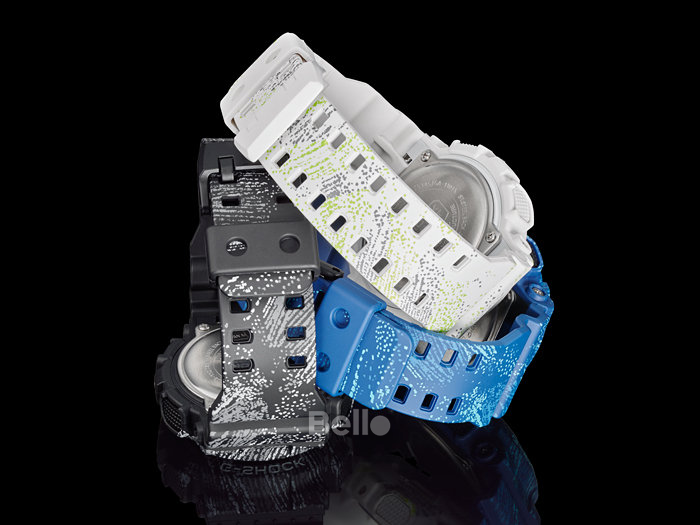 GA-110TX-7A - Đồng hồ Casio G-Shock chính hãng - Dây trắng với họa tiết vảy sơn cực chất.
