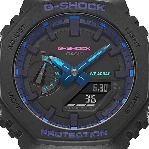  [Pin Miễn Phí Trọn Đời] GA-2100VB-1A - Đồng hồ G-Shock Nam - Tem Vàng Chống Giả 