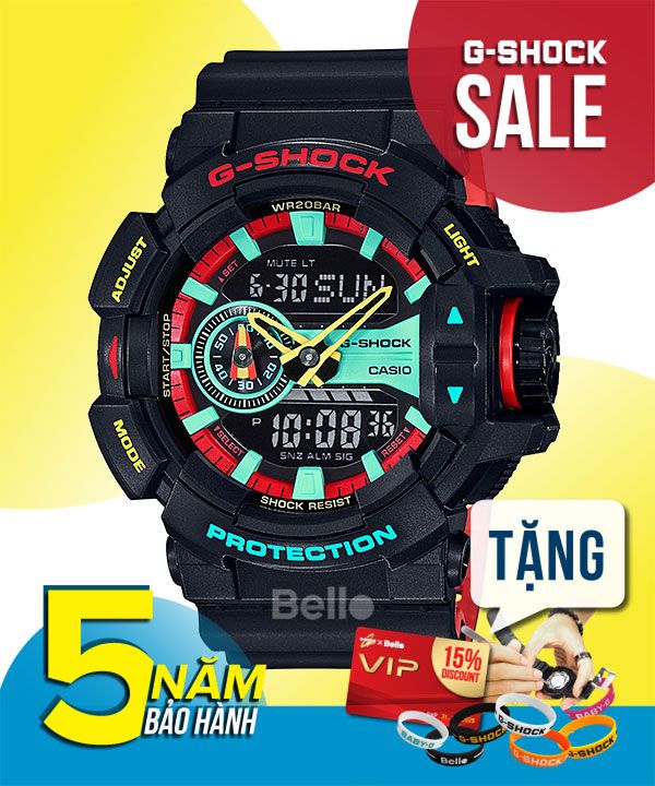 GA-400CM-1A - Đồng hồ Casio G-Shock chính hãng - Màu Breezy Rasta mới.