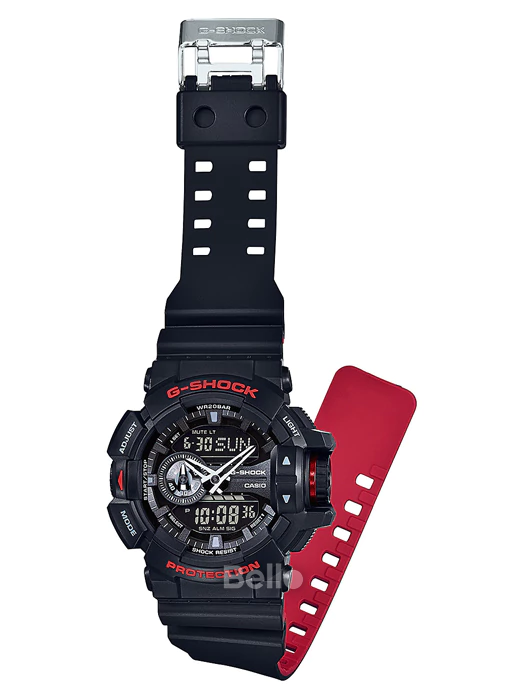 GA-400HR-1A - Đồng hồ Casio G-Shock chính hãng - Black & Red tận dụng tối đa màu sắc đặc trưng của G-SHOCK.