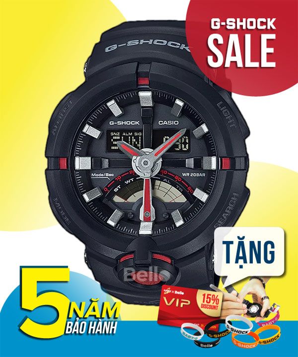GA-500-1A4 - Đồng hồ Casio G-Shock chính hãng Màu Đen Đỏ
