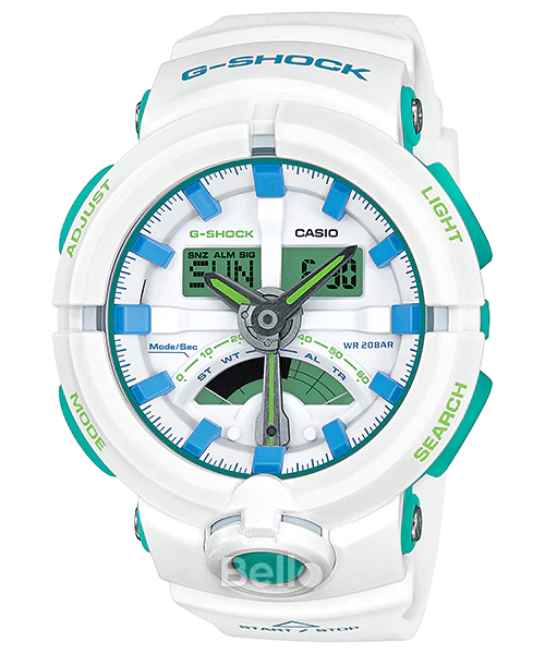 GA-500WG-7A - Đồng hồ Casio G-Shock chính hãng màu xanh bạc hà và màu ngọc lam trẻ trung.