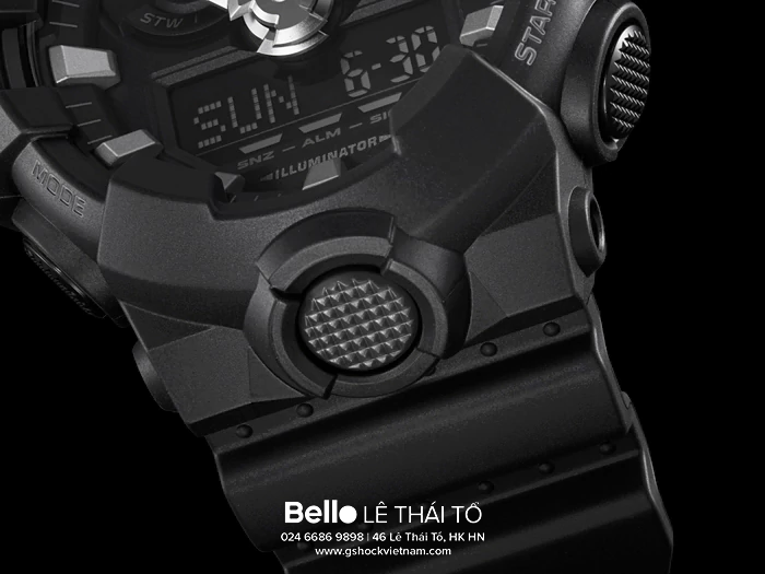 GA-700-1B - Đồng hồ Casio G-Shock chính hãng Đen mờ Black Hawk