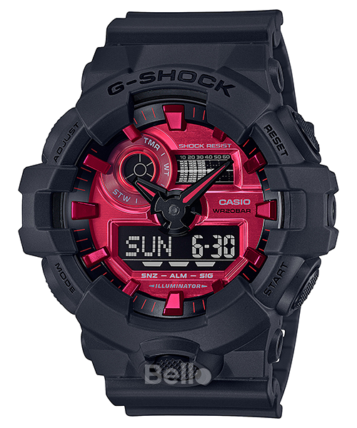  [Pin Miễn Phí Trọn Đời] GA-700AR-1A - Đồng hồ G-Shock Nam - Tem Vàng Chống Giả 