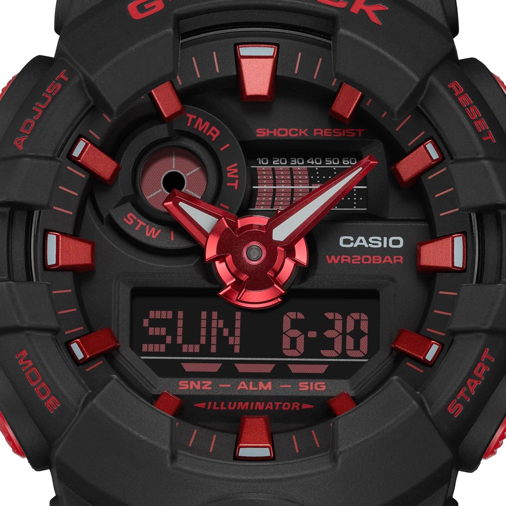  [Pin Miễn Phí Trọn Đời] GA-700BNR-1ADR - Đồng hồ G-Shock Nam - Tem Vàng Chống Giả 