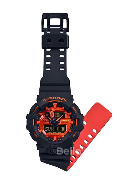 GA-700BR-1A - Đồng hồ Casio G-Shock chính hãng - Tông đen cam